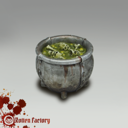 BIG CAULDRON WITH SOUP